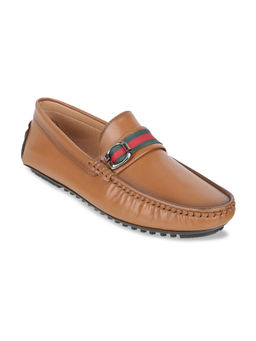 Carlton London - Stripes Tan Loafers